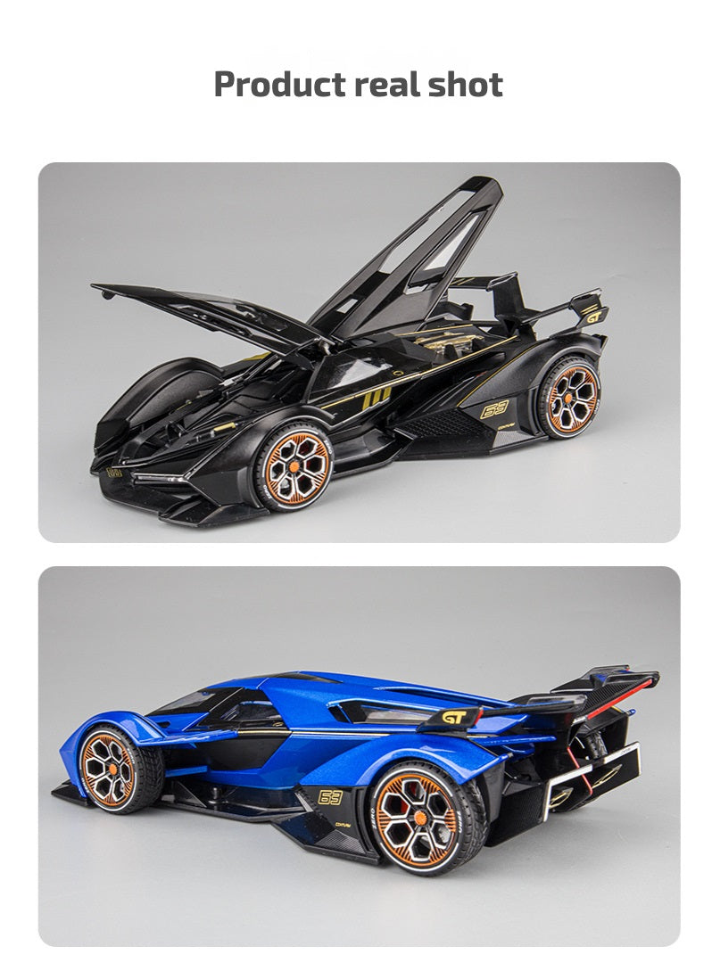 1:22 Lamborghini V12 Vision Gran Turismo Diecast Car Model (Gold/Blue/Black)