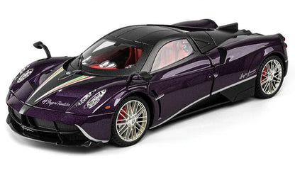 1:18 Pagani Huayra Dinastia Diecast Car Model (White/Blue/Purple)